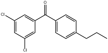 3,5-Dichloro-4'-n-propylbenzophenone Structure