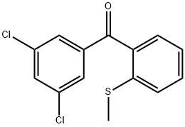 3,5-Dichloro-2'-(thiomethyl)benzophenone Struktur