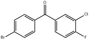 4-Bromo-3'-chloro-4'-fluorobenzophenone 化学構造式