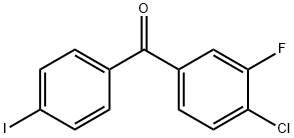 4-クロロ-3-フルオロ-4'-ヨードベンゾフェノン 化学構造式