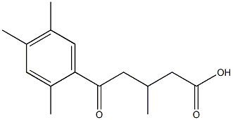 3-Methyl-5-oxo-5-(2,4,5-trimethylphenyl)valeric acid Structure