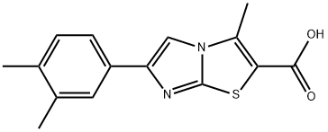 6-(3,4-DIMETHYLPHENYL)-3-METHYLIMIDAZO[2,1-B]THIAZOLE-2-CARBOXYLIC ACID Struktur