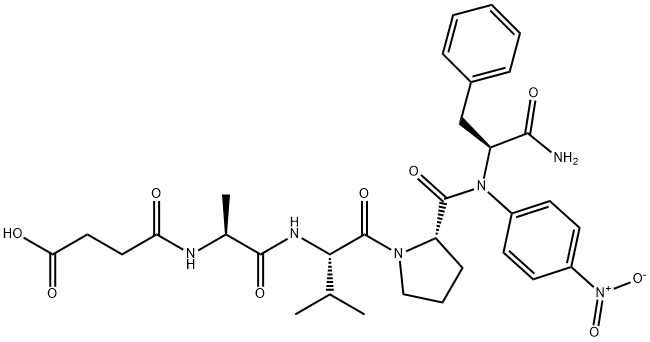 SUC-ALA-VAL-PRO-PHE-PNA, 95192-38-4, 结构式