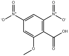 2-甲氧基-4,6-二硝基苯甲酸 结构式