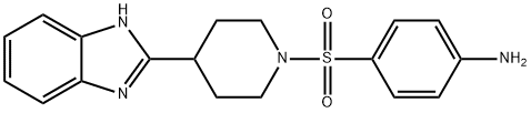 (4-{[4-(1H-Benzimidazol-2-yl)piperidin-1-yl]sulfonyl}phenyl)amine 化学構造式