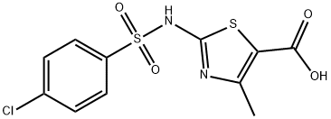 2-{[(4-Chlorophenyl)sulfonyl]amino}-4-methyl-1,3-thiazole-5-carboxylic acid Structure