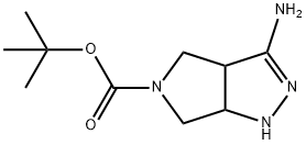 tert-butyl 3-amino-3a,4,6,6a-tetrahydropyrrolo[3,4-c]pyrazole-5(1H)-carboxylate 化学構造式