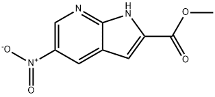 甲基5-硝基-1H-吡咯并[2,3-B]吡啶-2-甲酸酯 结构式