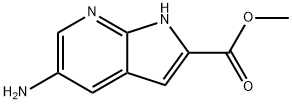 5-アミノ-1H-ピロロ[2,3-B]ピリジン-2-カルボン酸メチルエステル 化学構造式
