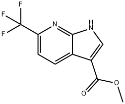 METHYL 6-(TRIFLUOROMETHYL)-1H-PYRROLO[2,3-B]PYRIDINE-3-CARBOXYLATE Structure