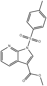 METHYL 1-TOSYL-1H-PYRROLO[2,3-B]PYRIDINE-3-CARBOXYLATE 化学構造式