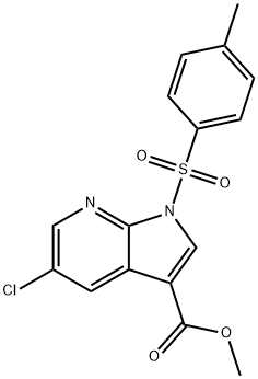 METHYL 5-CHLORO 1-TOSYL-1H-PYRROLO[2,3-B]PYRIDINE-3-CARBOXYLATE Structure