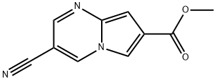 METHYL 3-CYANOPYRROLO[1,2-A]PYRIMIDINE-7-CARBOXYLATE Struktur