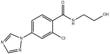 2-chloro-N-(2-hydroxyethyl)-4-(1H-1,2,4-triazol-1-yl)benzenecarboxamide|2-氯-N-(2-羟乙基)-4-(1H-1,2,4-三唑-1-基)苯甲酰胺