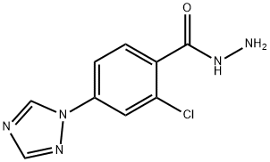 2-chloro-4-(1H-1,2,4-triazol-1-yl)benzenecarbohydrazide,952183-16-3,结构式