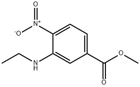 3-(乙基氨基)-4-硝基苯甲酸甲酯 结构式