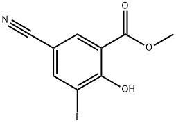 METHYL 5-CYANO-2-HYDROXY-3-IODOBENZOATE 化学構造式