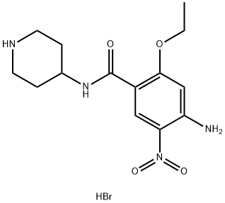 4-AMino-2-ethoxy-5-nitro-N-4-piperidinyl-benzaMide HydrobroMide Structure