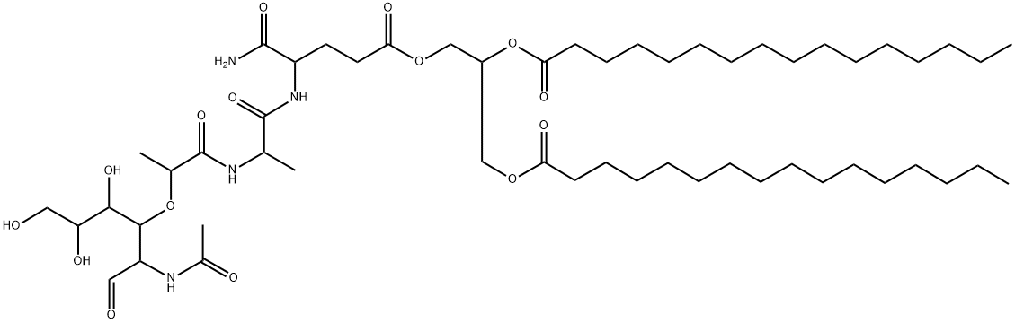 1-(N-acetylmuramyl-alanyl-isoglutaminyl)-2,3-dipalmitoyl-sn-glycerol Structure