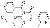 2,4(1H,3H)-Pyrimidinedione,  3-benzoyl-1-(4-chlorobutyl)-5-(2-methyl-3-pyridinyl)- 化学構造式