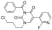 2,4(1H,3H)-Pyrimidinedione,  3-benzoyl-1-(4-chlorobutyl)-5-(2-fluoro-3-pyridinyl)- 结构式