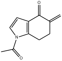 4H-Indol-4-one,  1-acetyl-1,5,6,7-tetrahydro-5-methylene- Struktur