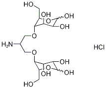 5-[2-amino-3-[4,5,6-trihydroxy-2-(hydroxymethyl)oxan-3-yl]oxypropoxy]-6-(hydroxymethyl)oxane-2,3,4-triol;4,4-O-(2-AMino-1,3-propanediyl)bis-D-Mannose Hydrochloride Structure