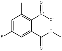 BENZOIC ACID, 5-FLUORO-3-METHYL-2-NITRO-, METHYL ESTER 化学構造式