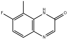 2(1H)-Quinoxalinone,  7-fluoro-8-methyl- 化学構造式