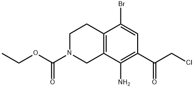 952598-11-7 2(1H)-Isoquinolinecarboxylic  acid,  8-amino-5-bromo-7-(2-chloroacetyl)-3,4-dihydro-,  ethyl  ester