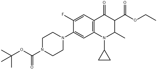 3-Quinolinecarboxylic acid, 1-cyclopropyl-7-[4-[(1,1-diMethylethoxy)carbonyl]-1-piperazinyl]-6-fluoro-1,2,3,4-tetrahydro-2-Methyl-4-oxo-, ethyl ester|