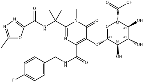 雷特格韦葡萄糖醛酸苷, 952654-62-5, 结构式