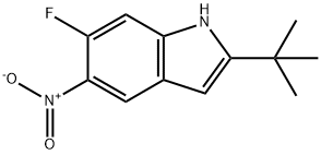 2-(叔丁基)-6-氟-5-硝基-1H-吲哚,952664-72-1,结构式