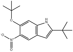 6-tert-butoxy-2-tert-butyl-5-nitro-1H-indole 化学構造式