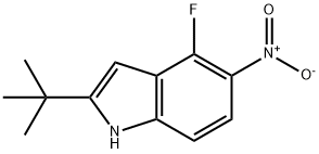 2-叔丁基-4-氟-5-硝基-1H-吲哚 结构式