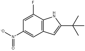 2-tert-butyl-7-fluoro-5-nitro-1H-indole,952664-94-7,结构式