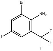 2-Amino-5-iodo-3-bromobenzotrifluoride Structure