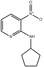 N-シクロペンチル-3-ニトロ-2-ピリジンアミン 化学構造式