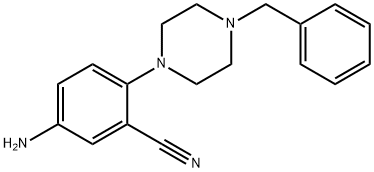 5-AMino-2-(4-benzylpiperazin-1-yl)benzonitrile Struktur