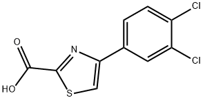 4-(3,4-二氯苯基)噻唑-2-甲酸 结构式