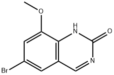 6-溴-8-甲氧基-喹唑啉-2(1H)-酮,953039-13-9,结构式
