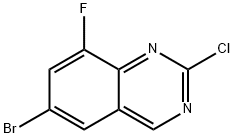 6-溴-2-氯-8-氟喹唑啉,953039-25-3,结构式