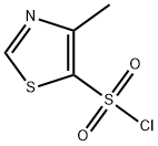 4-メチル-1,3-チアゾール-5-スルホニルクロリド 化学構造式