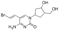 1-((3-hydroxy)-4-(hydroxymethyl)cyclopentyl)-4-amino-5-(2-bromovinyl)-2(1H)-pyrimidinone,95313-04-5,结构式