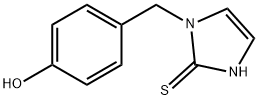 1-(4-ヒドロキシベンジル)-1H-イミダゾール-2-チオール 化学構造式