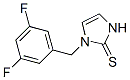 2,3-Dihydro-3-(3,5-difluorobenzyl)-1H-imidazole-2-thione Structure