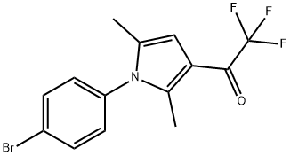 1-(1-(4-溴苯基)-2,5-二甲基-1H-吡咯-3-基)-2,2,2-三氟乙烷-1-酮,95337-69-2,结构式