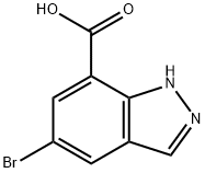 1H-Indazole-7-carboxylicacid,5-broMo- Structure