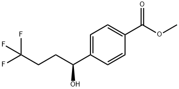 (S)-4-(4,4,4-三氟-1-羟基丁基)苯甲酸甲酯 结构式