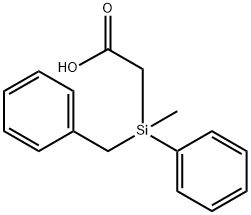 (-)-苄甲苯基硅基乙酸[用于以核磁共振旋光纯度测定] 结构式